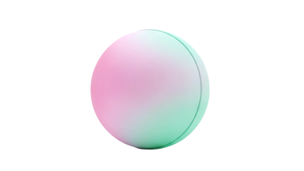 Round object with pink and green gradient
