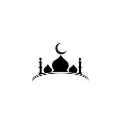 variety of mosque silhouettes in black style, designed for religion and Islamic architectural themes © muhammad
