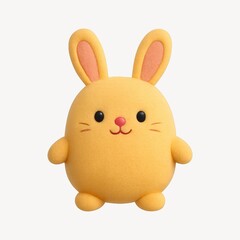 Obraz premium Cute yellow bunny illustration