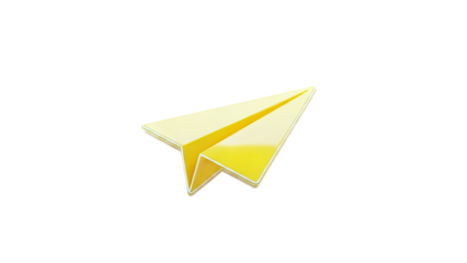 Golden Paper Airplane Icon