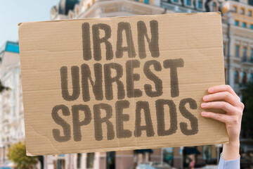 "Iran Unrest Spreads" Public dissent expands across multiple cities. IRAN. UNREST. CITIES. EXPANSION. DISSENT.