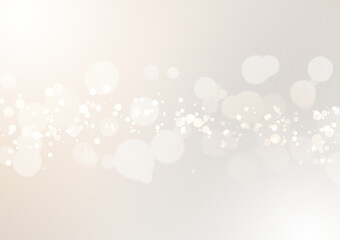 ライトベージュの背景に優しく輝く光のイラスト