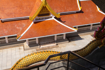 Traditional Thai temple pavilion located in the urban area of Udon Thani, Thailand, reflecting Buddhist architecture, local culture, and peaceful spiritual atmosphere.
