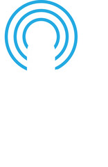 Touchscreen tap icon with finger and ripple effect