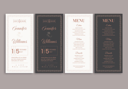 Wedding Invitation DL Card Template