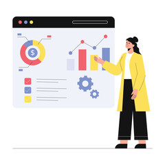 Explaining SEO Plan Vector Illustration EPS 10 File