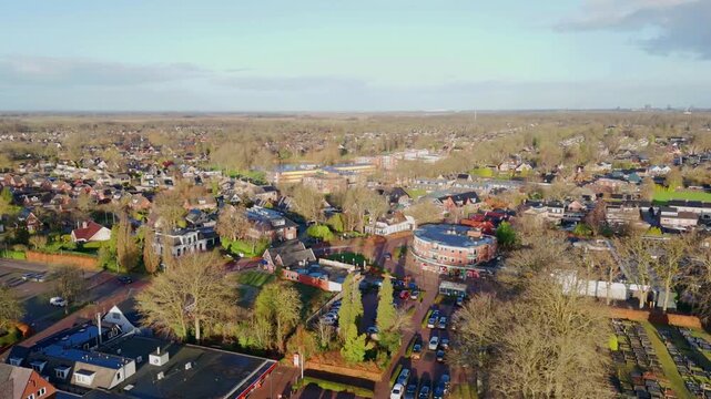 Leftward-moving view in Eelde, Netherlands during winter 2025. The scene shows an exterior environment with visible surroundings, open space, and calm movement under neutral daylight conditions.