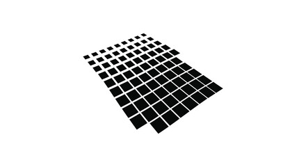 A striking black and white geometric pattern resembling stacked blocks a bold silhouette © Kuntol02