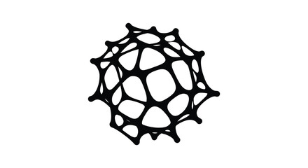 intricate black web design with interconnected lines and organic shapes a striking silhouette © Kuntol02