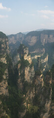 Fototapeta premium Zhangjiajie Avatar Mountains pillars vertorama