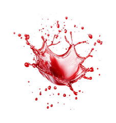 Dynamic Red Liquid Splash Captured in High-Speed Photography