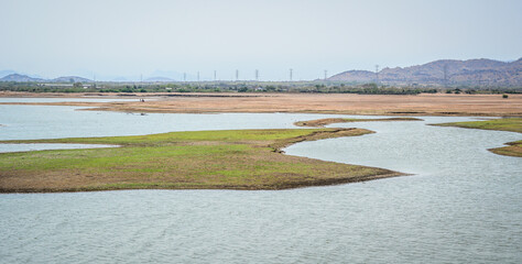 Landscape of rivers and mountains in Vietnam