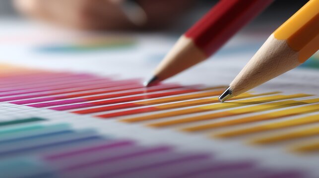 Market research analysts reviewing charts, data, and survey reports