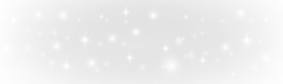 White glitter dust shimmers lightly, floating in smooth motion. Subtle glowing highlights create an elegant magical overlay. PNG