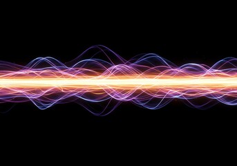 Vibrant abstract energy waves rapidly flow across the frame. A futuristic backdrop showing speed, motion, data, and digital turbulence, wallpaper, texture, network
