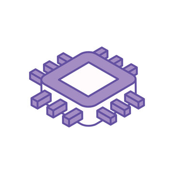 Chip icon clean and modern vector illustration