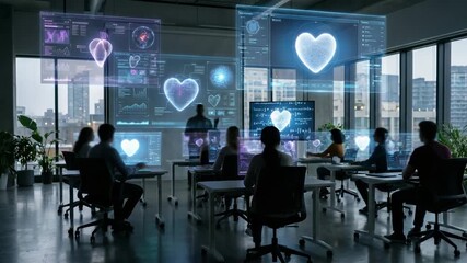 Students Attending AI Driven Lecture in Advanced Smart Classroom - Powered by Adobe