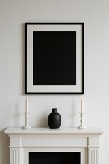 Naklejka premium Minimalist decor with black frame.