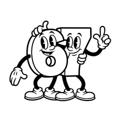 Six Seven Sticker Styled Illustration, 67 Illustration.