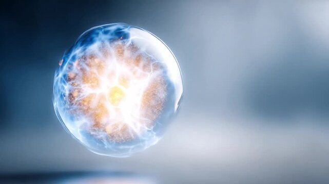 Energetic Orb: A radiant orb pulses with potent energy, emitting a mesmerizing display of light. It stands as a beacon of dynamism and possibility, embodying innovation, technology.