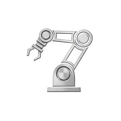 Industrial Robot Arm Mechanical Device Illustration.