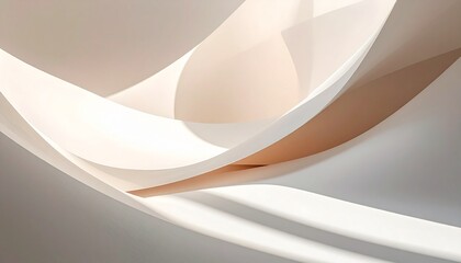 Harmonious interplay of light and shadow on organic, fluid shapes, presenting a minimalist and calming aesthetic for contemporary backdrops