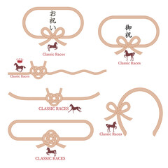 Japanese traditional custom Noshi Mizuhiki,