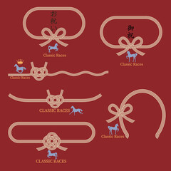 Japanese traditional custom Noshi Mizuhiki,