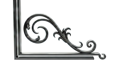 Black Ornate Scroll Bracket
