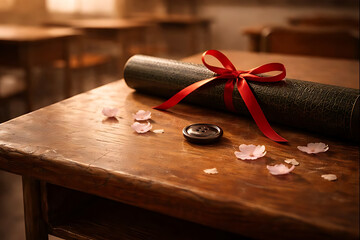 卒業の記憶を紡ぐ机上の静寂