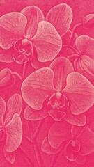 Fototapeta premium Vibrant orchid art mobile wallpaper