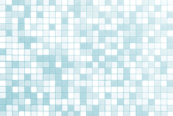 Seamless clean textured blue ceramic interior kitchen wall tile cyan light blue light pattern home surface simple abstract decor pool surface soft texture pastel paint white grain grid decoration.