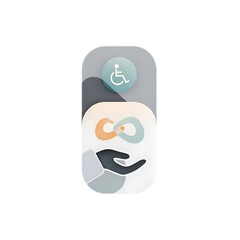 Obraz premium Graphic Design Elements with Accessibility Symbol.