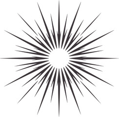 Fototapeta premium Radial black and burst with symmetrical rays clean lines