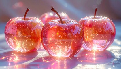 透明感のあるクリスタルりんご