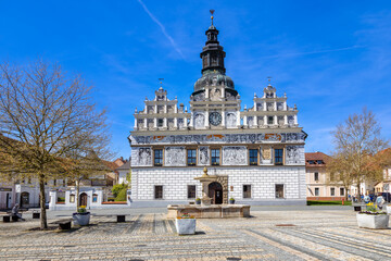 Masaryk square, town Stribro, Czech republic