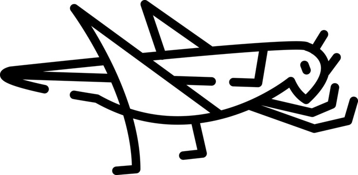 Rounded  Stroke Grasshopper Icon