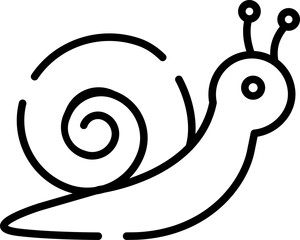 Rounded  Stroke Snail Icon