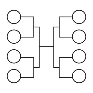 bracket game tournament vector template illustration simple design