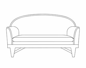 Modern Living Room Couch Sketch