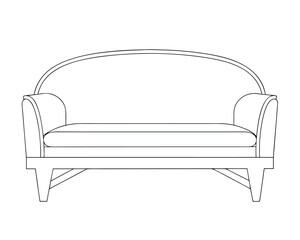 Interior Furniture Outline Art vector