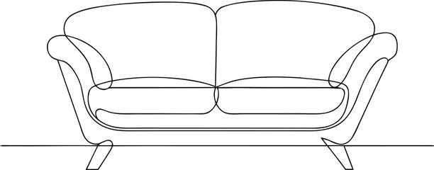 Living Room Sofa Linear Design line art