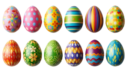 Colorful easter eggs