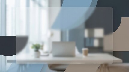 A modern workspace with a laptop, coffee cup, and minimalist decor creating a professional atmosphere for productivity.