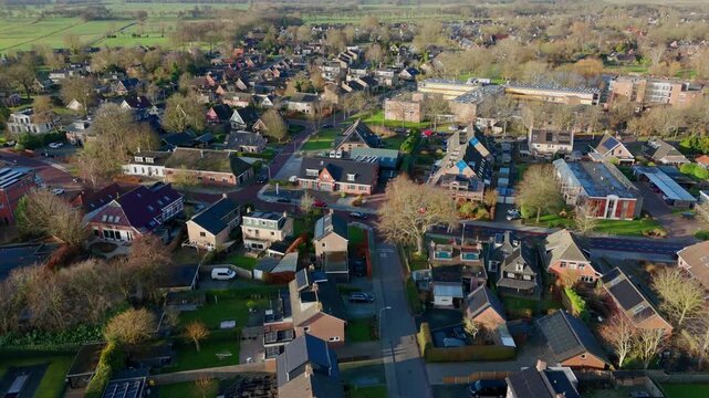 Forward-moving view through an outdoor area in Eelde, Netherlands during winter 2025. Continuous movement shows local pathways, surroundings, and everyday environment in neutral conditions.