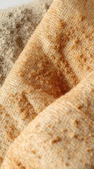 Generative AI Rough Textured Fabric with Earthy Tones and Woven Detail