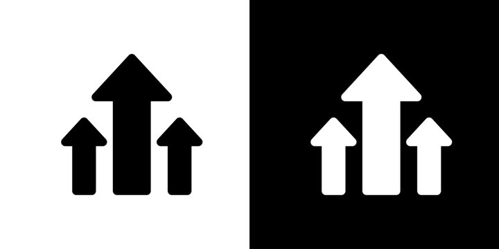 上昇・成長の矢印アイコン（ベクター）