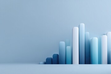 Abstract bars in varying heights create dynamic visual rhythm, s