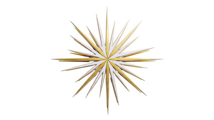 Obraz premium Golden and White Starburst Ornament