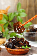 Black Fungus Delicacy - Fresh Asian Ingredient Studio Shot © HoangVan